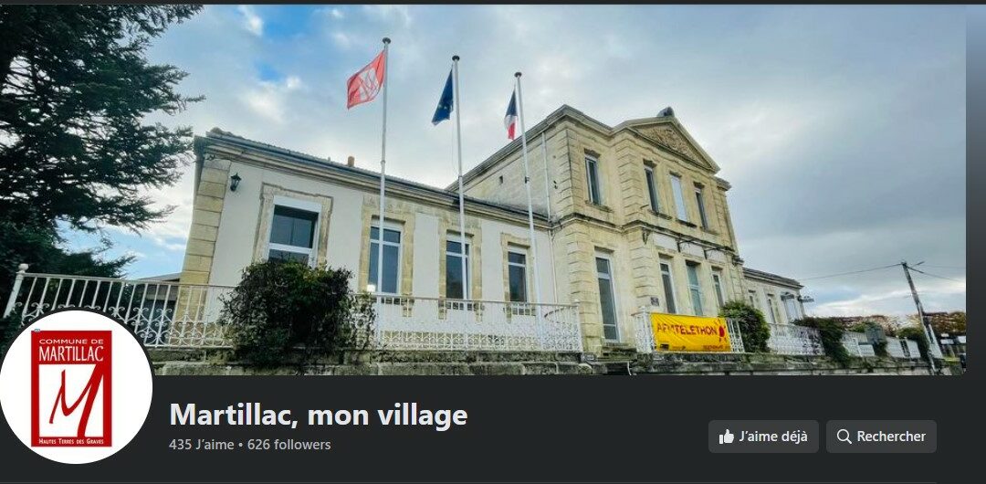 Facebook Mairie : Martillac, mon village.