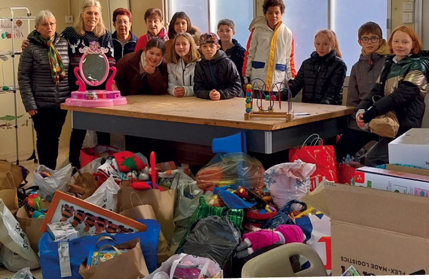 La collecte de jouets avec les enfants du CMJ