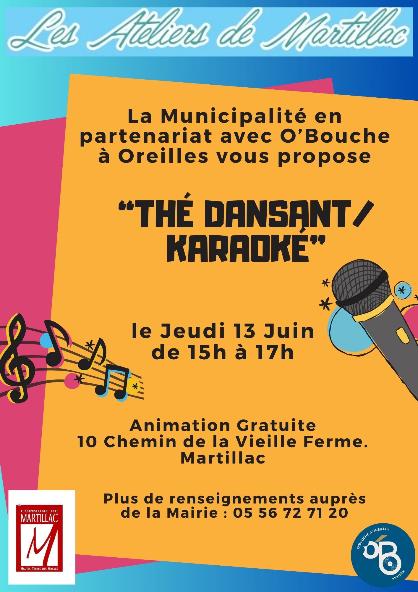 -ANNULATION - Les Ateliers de Martillac "Thé Dansant/Karaoké".