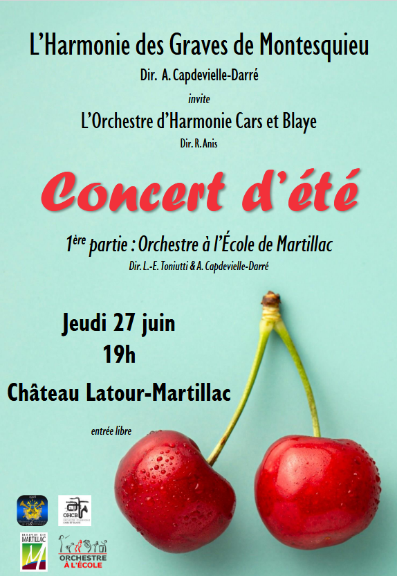 Concert d'été. L'Harmonie des Graves de Montesquieu.