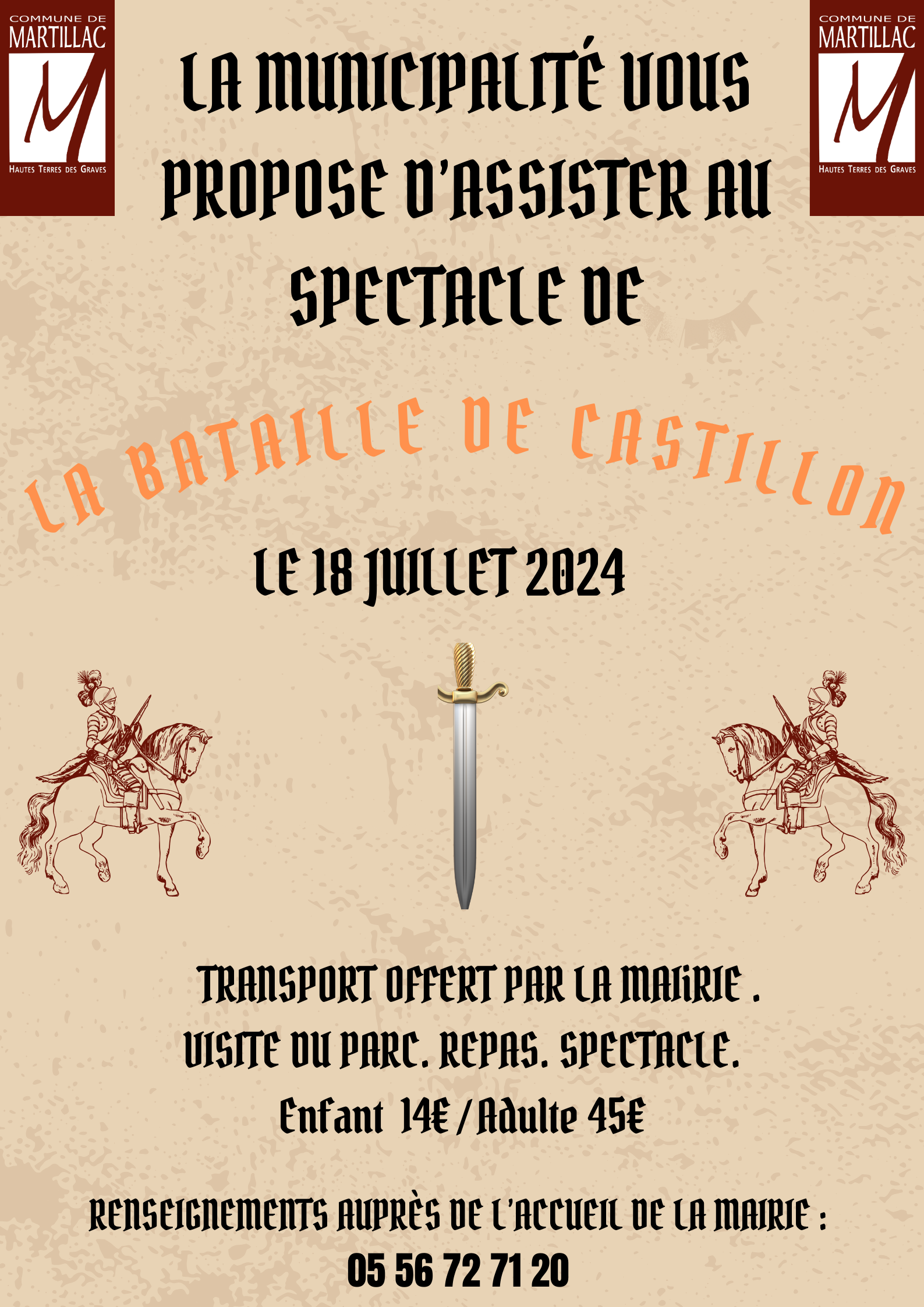 Spectacle. La Bataille de Castillon.