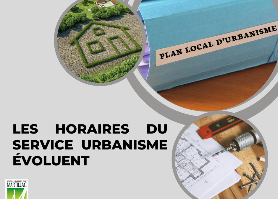 Changement des Horaires d’Ouverture du Service Urbanisme