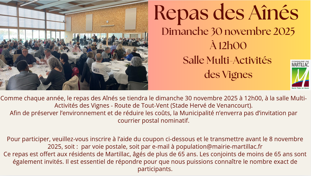 REPAS DES AÎNÉS MARTILLACAIS