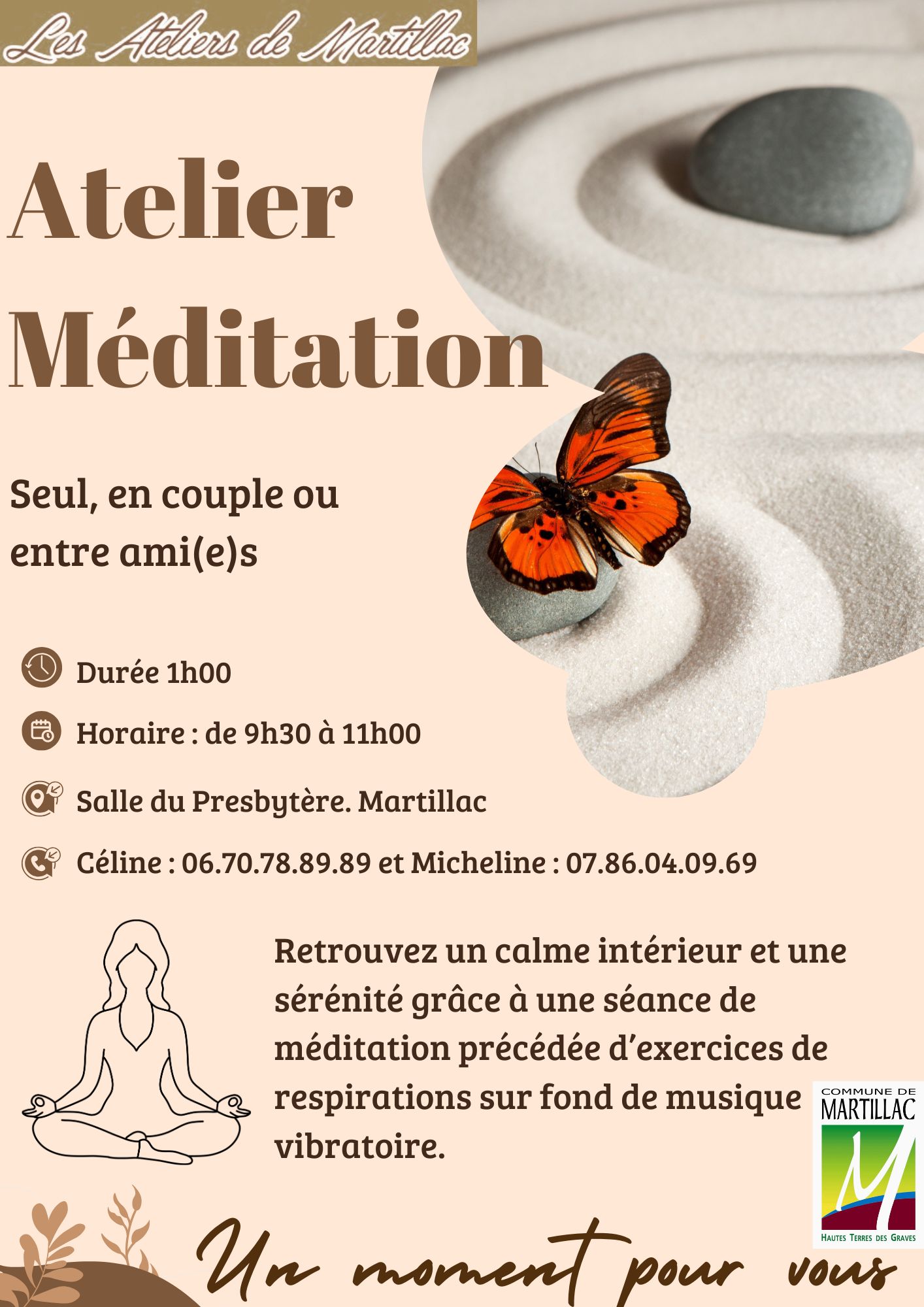 ATELIERS MÉDITATION AVEC LES ATELIERS DE MARTILLAC