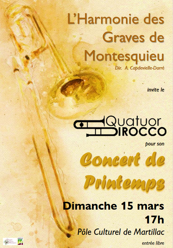 CONCERT DE PRINTEMPS HARMONIE DES GRAVES DE MONTESQUIEU