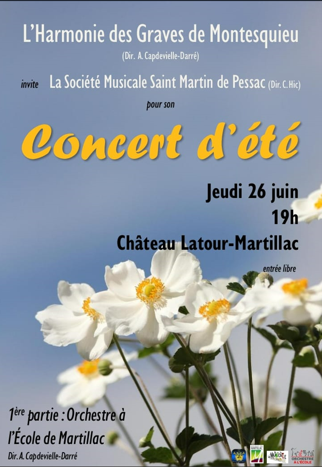 Concert d'été. L'Harmonie des Graves de Montesquieu.