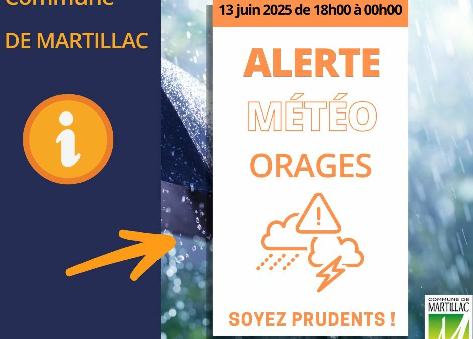 MÉTÉO ALERTE ORANGE