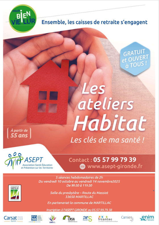 ATELIERS ASEPT "HABITAT, LES CLÉS DE MA SANTÉ"