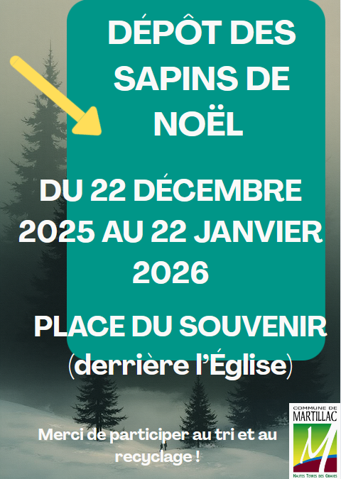 Dépôt des sapins de Noël