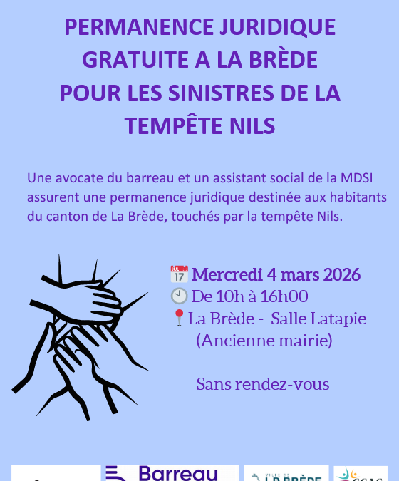 TEMPÊTE NILS – PERMANENCE JURIDIQUE À LA BRÈDE