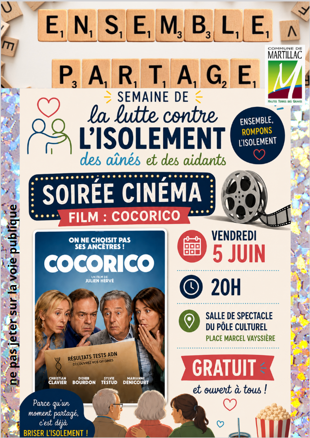 SOIRÉE CINÉMA - FILM À L'AFFICHE "COCORICO"
