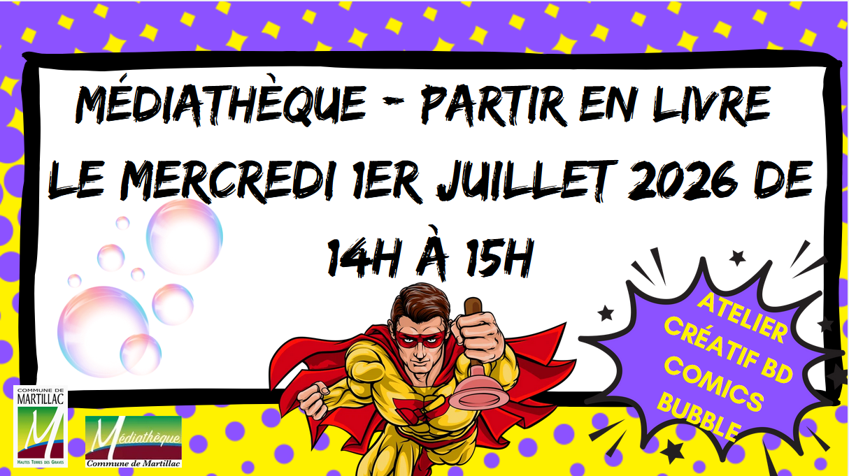 PARTIR EN LIVRE - ATELIER CRÉATIF BD COMICS BUBBLE