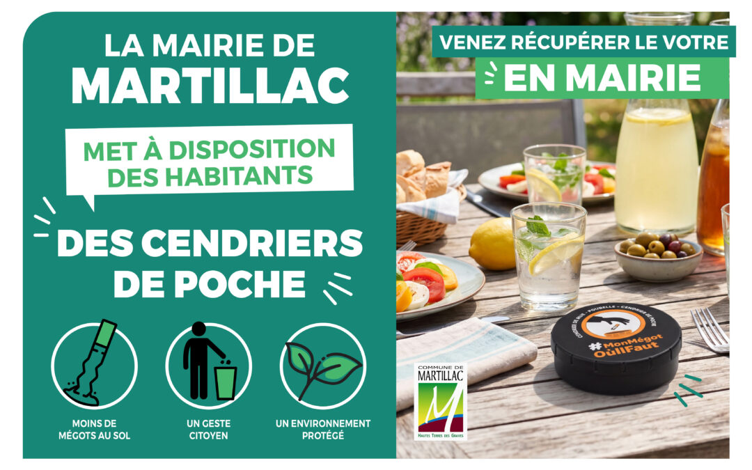 Des cendriers de poche gratuits à votre disposition