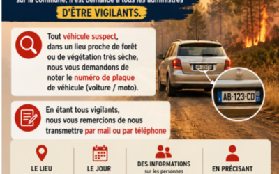 Appel à vigilance face au risque d&rsquo;incendie